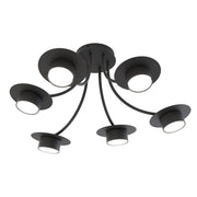 Lampada a sospensione Enso in acciaio nero opaco