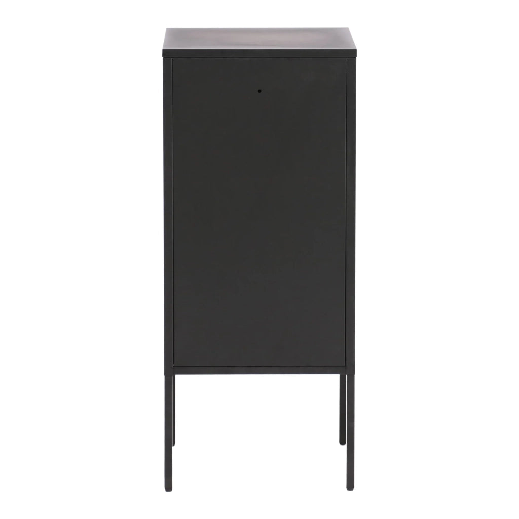 Set di 2 comodini in acciaio 82 x 35 x 35 cm Nero 03_0008692