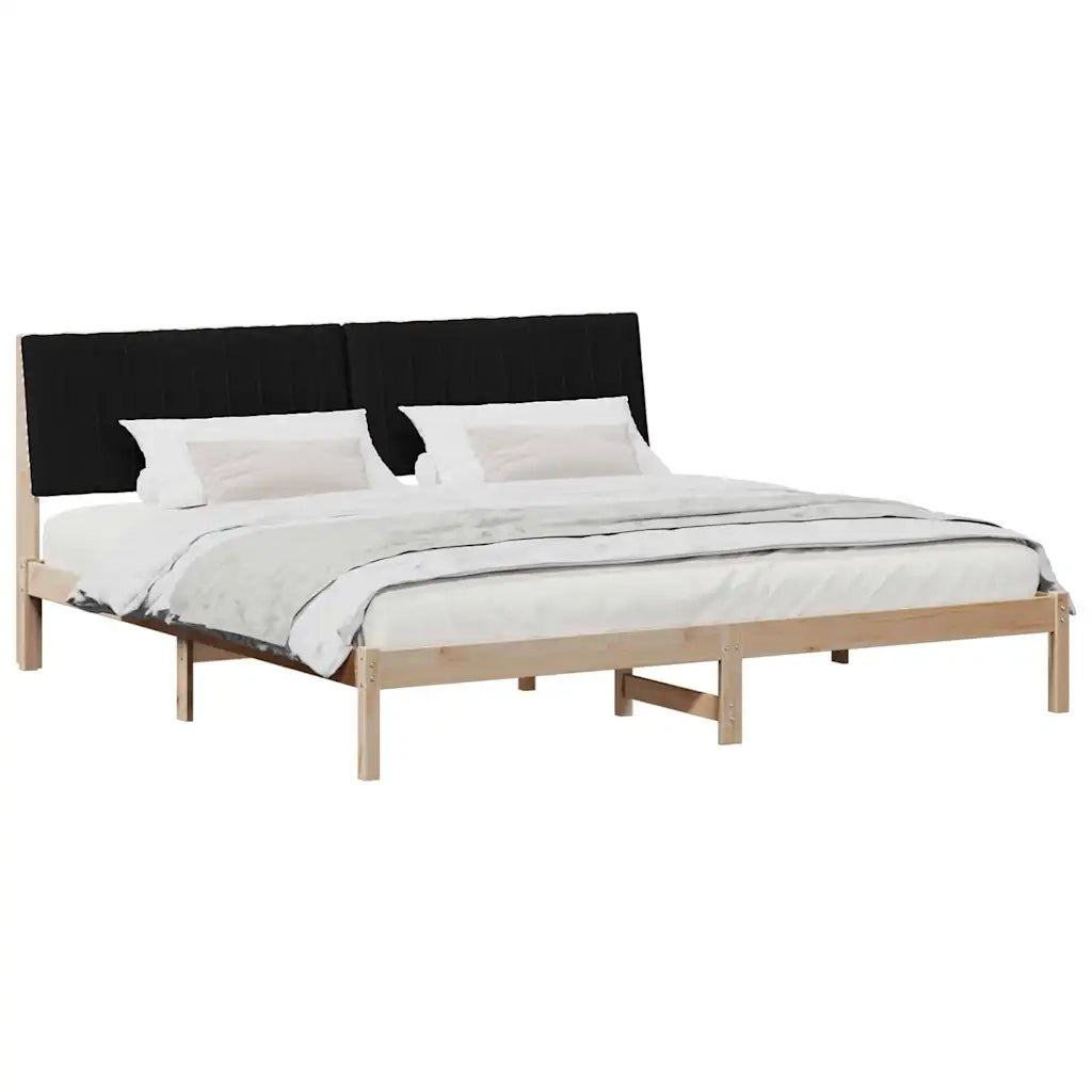 Struttura del letto-Giroletto Marrone 200 x 200 cm Pino massello 719433