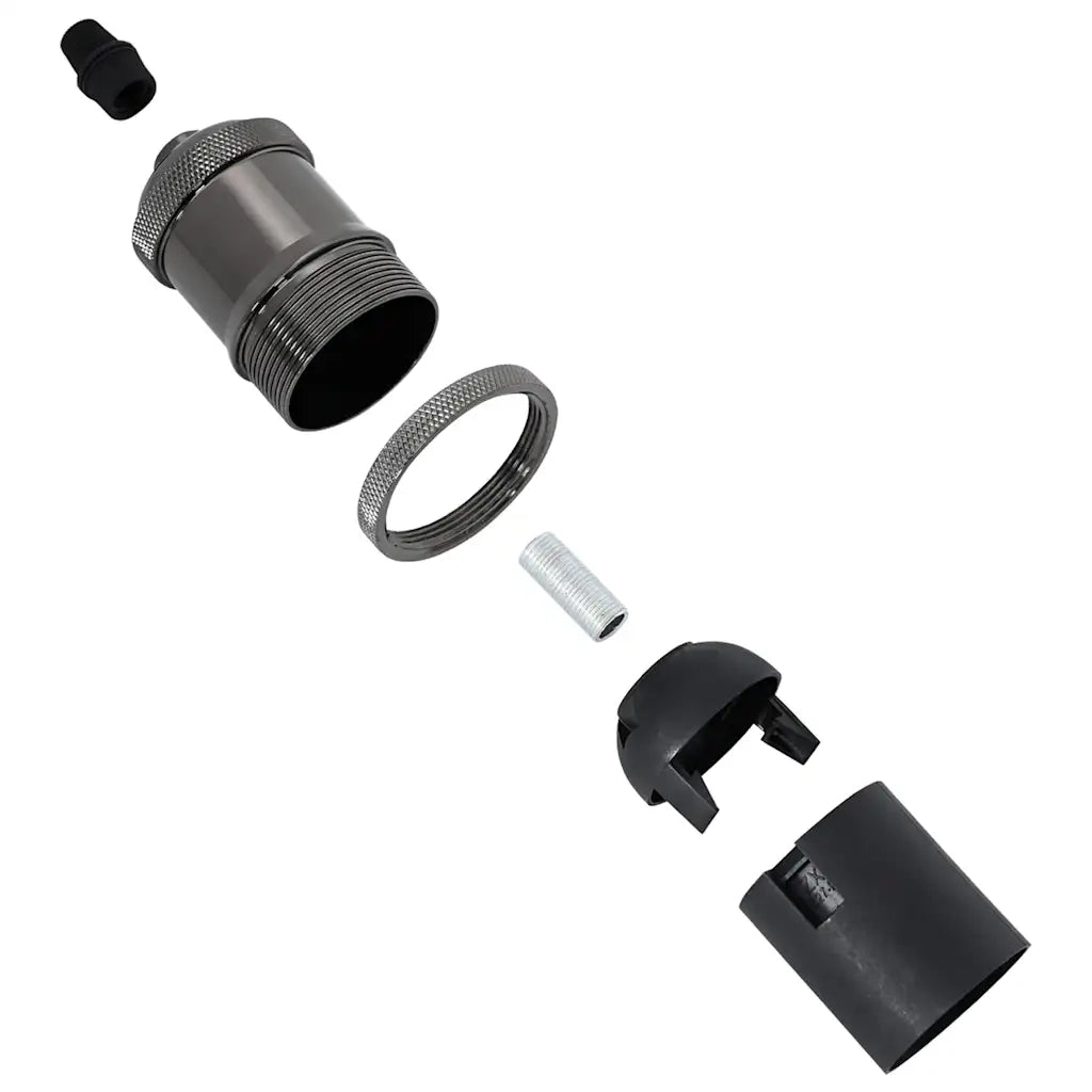 Portalampade 2 pz Nero Lucido E27 CFW1333310