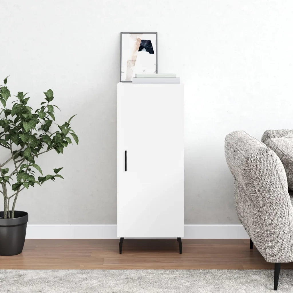Credenza | Madia | Buffet da pranzo | Armadio da pranzo Bianca 34,5x34x90 cm in Legno Multistrato