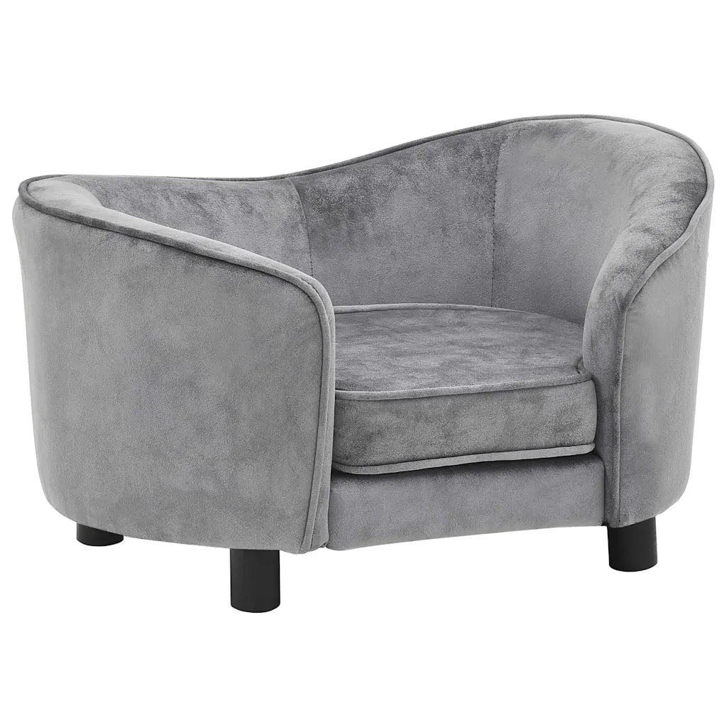 Divano per Cani-Sofa per animali domestici-Divanetto Grigio 69x49x40 cm in Peluche