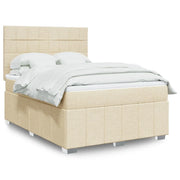 Giroletto a Molle con Materasso Crema 140x200 cm in Tessuto