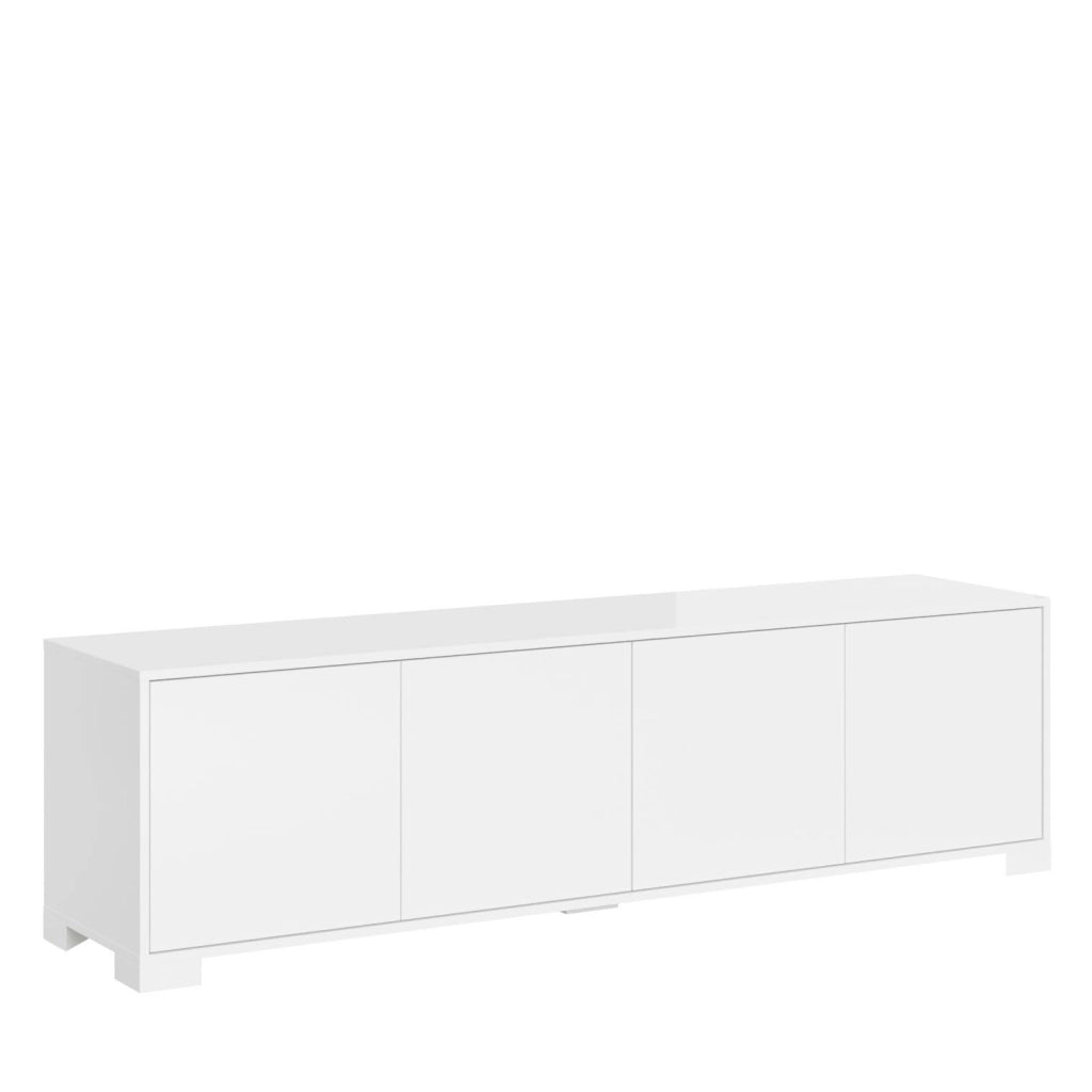 Porta TV 4 ante 172x40x48 cm bianco lucido - LUMINA