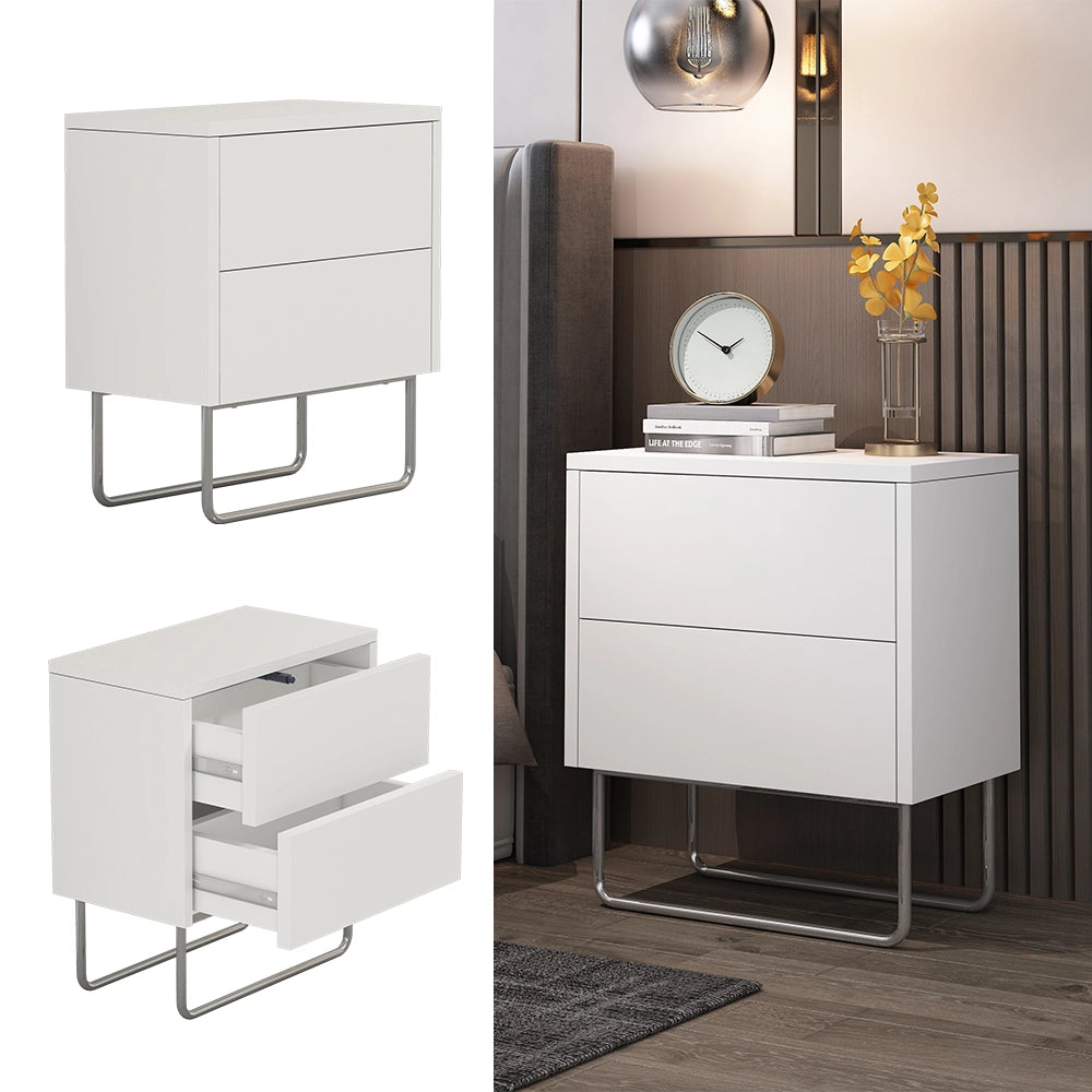 Vicco Comodino camera da letto Bianco 45 x 50 cm