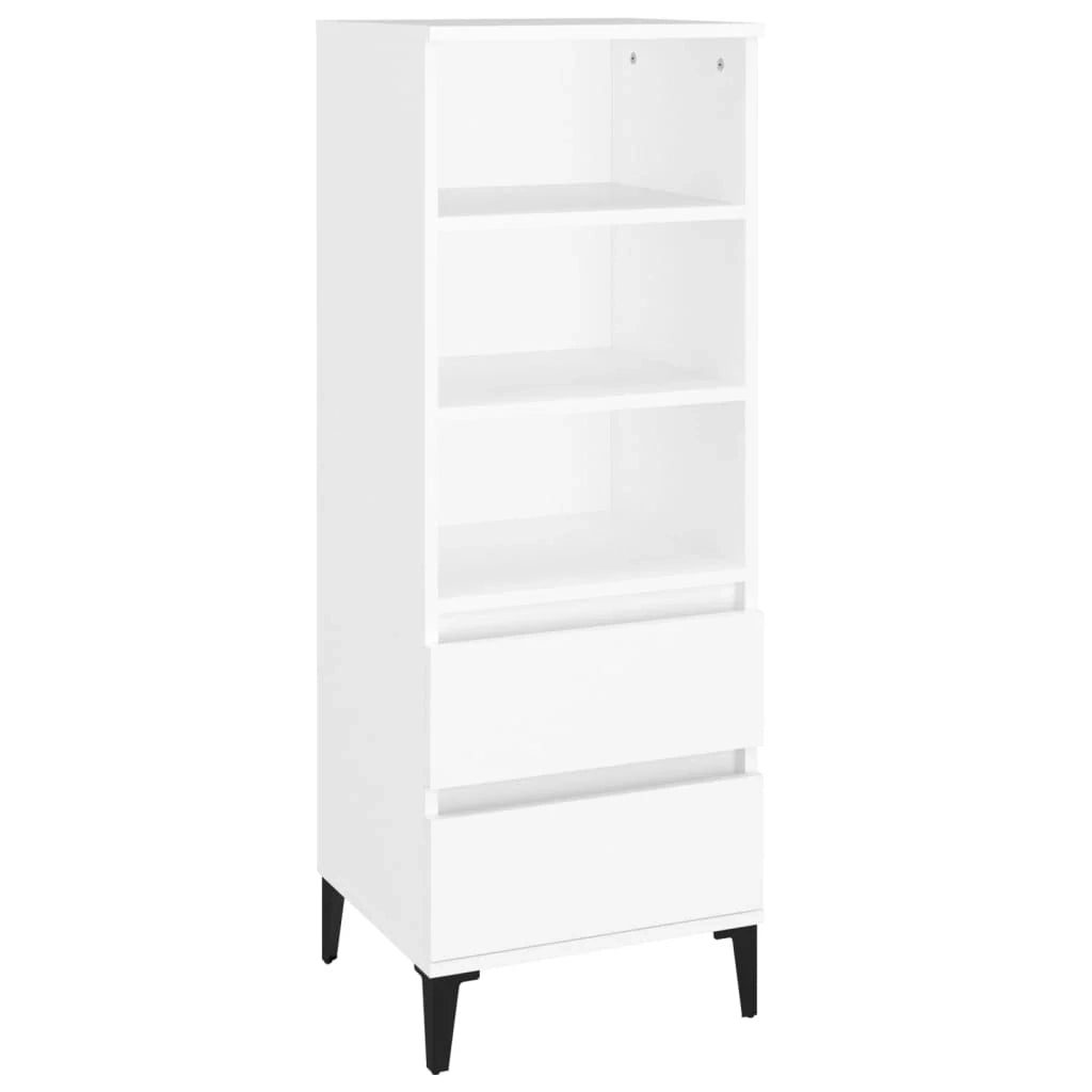 Buffet credenza cassettiera mobiletto mobile contenitore organizer cucina soggiorno salotto alto 40 x 36 x 110 cm legno ingegnerizzato bianco 02_0032443