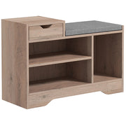 Scarpiera con cassetto e 3 scomparti ¨C zephmum ¨C 76.5x30x52 cm grigio