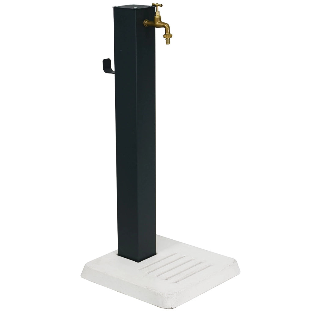 Fontana da Giardino con Base in Cemento 45x45x97 cm Antracite