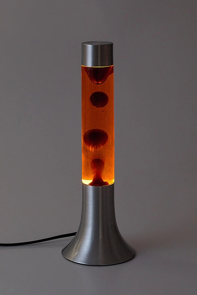 Lampada lava Rabalux Poppilol arancio LED 25W argento