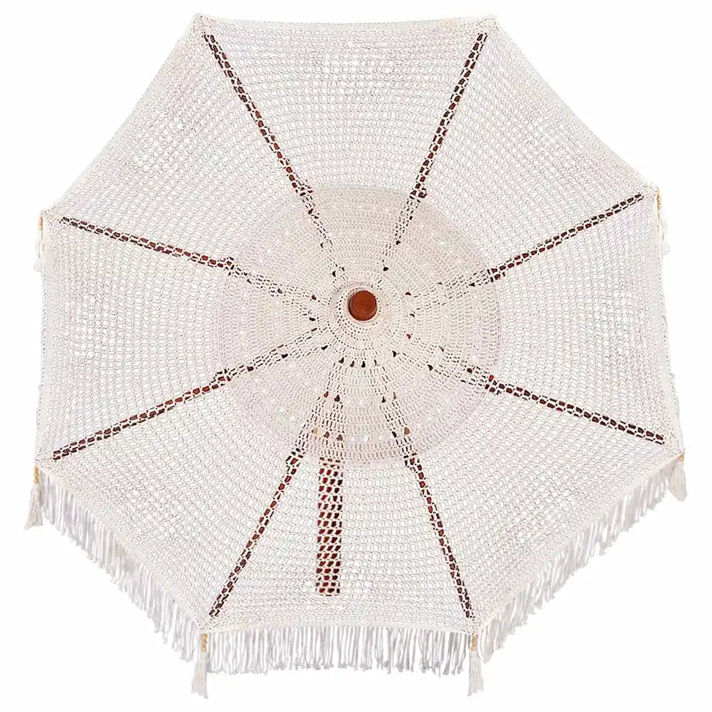 Parasol in macramè Crema 252.5 x 252.5 x 260 cm 42006470