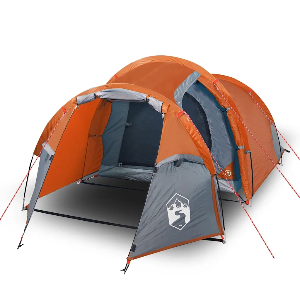 Tenda da Campeggio a Tunnel 2 Persone Arancione Impermeabile 94388
