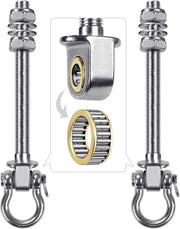 Sostegno oscillante robusto in acciaio inossidabile con cuscinetti - 2-pack - Maniglia silenziosa e soffice a rotazione - Per verande, patio, giardini di divertimento - Accessorio oscillante per interni ed esterni - Sostiene 680 kg