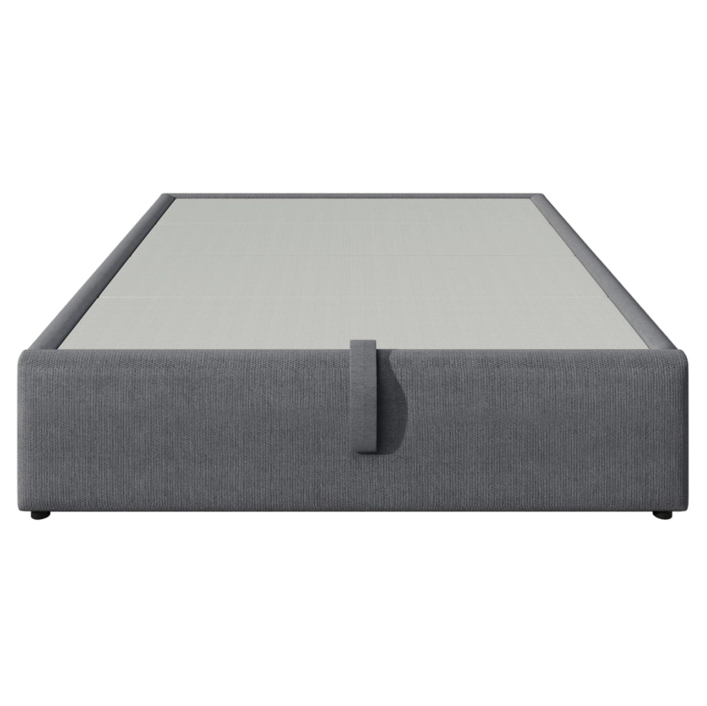 Letto contenitore 160x200 cm con USB C; senza testiera; grigio