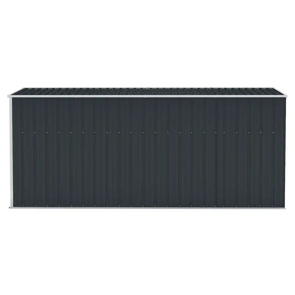 Capanno da Giardino a Parete Antracite 118x382x178 cm Acciaio 316231