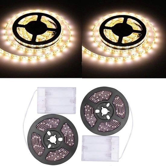 LED Strip Lights Acquaioli - 2 pezzi - Bianco Caldo - 1m
