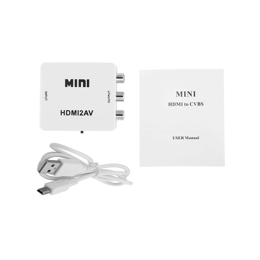 Trade Shop - Mini Adattatore Video Digitale Hdmi A Av Rca Convertitore Digitale Analogico -