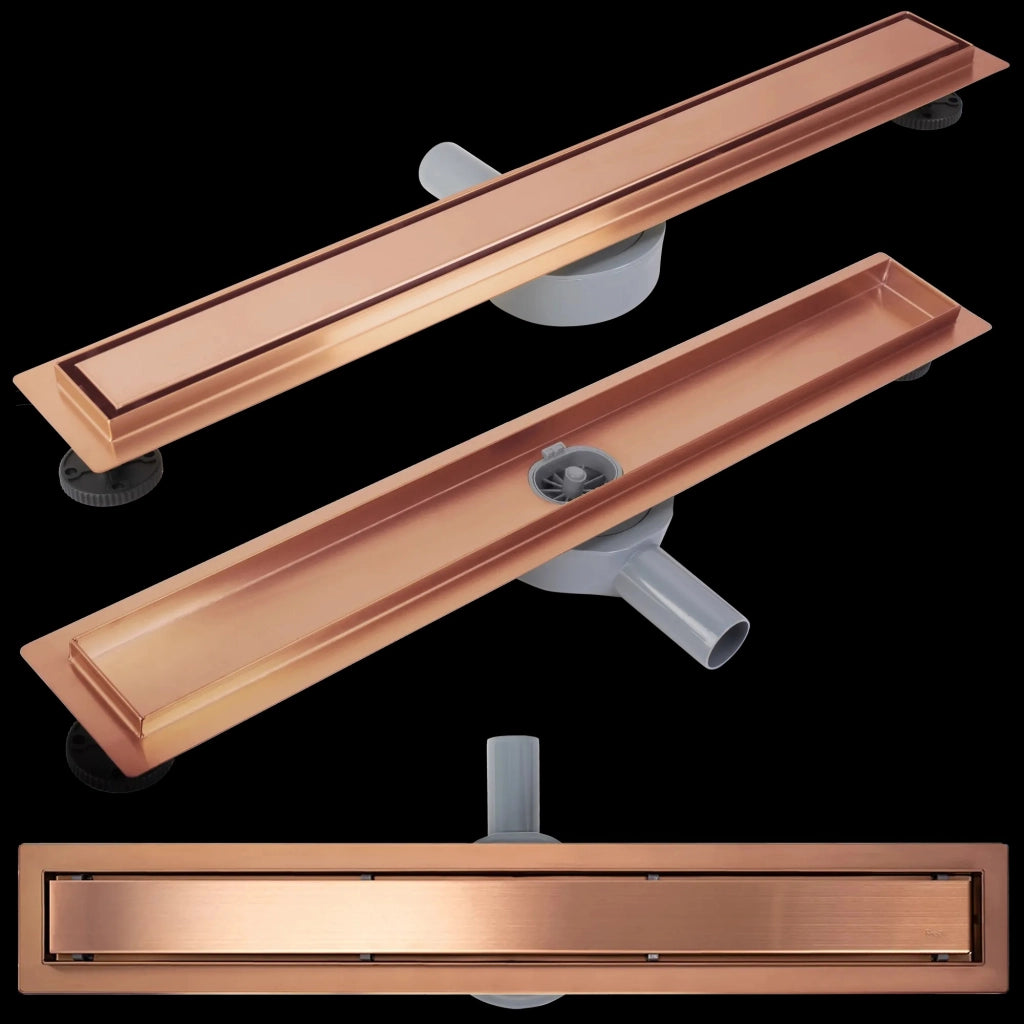 Scarico Lineare Rea Neox Pro Brush Copper 90