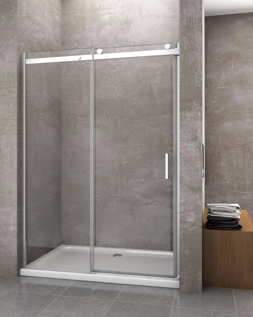 Porta doccia vetro 8 mm per installazione in nicchia Altezza 190 cm installazione reversibile cm 100 (regolabile 98-100,5)