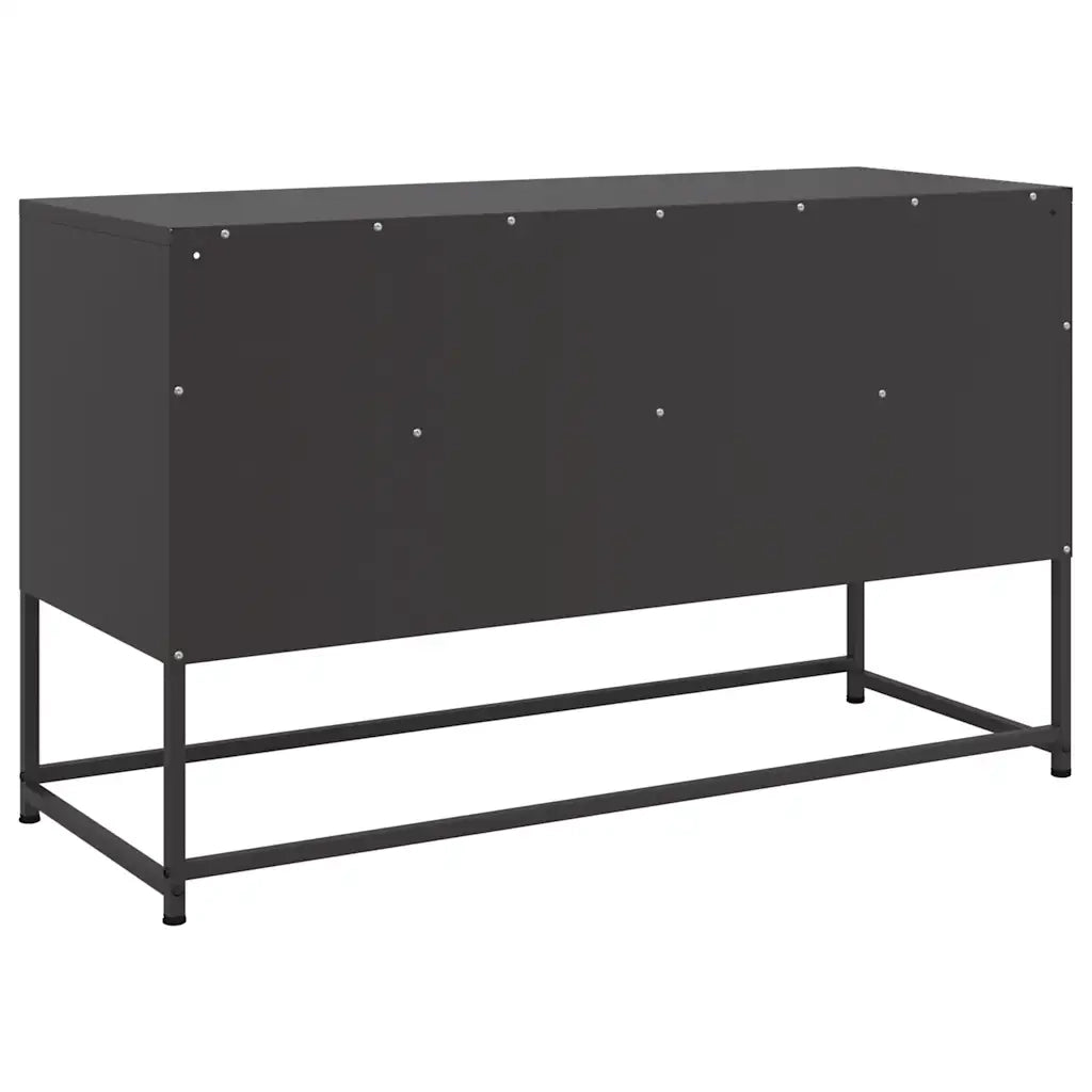 Mobile TV Nero 100,5x39x60,5 cm in Acciaio 846542