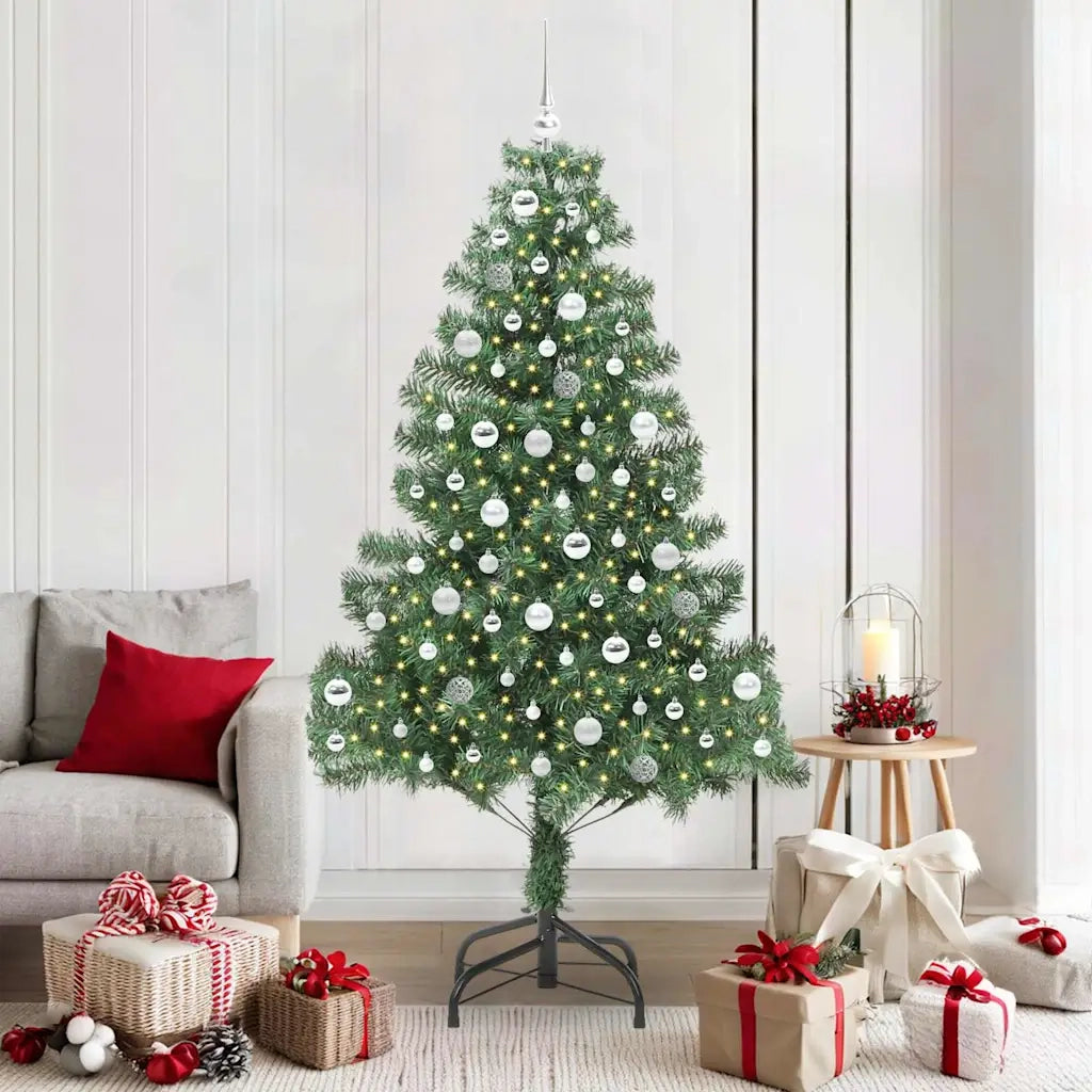 Albero di Natale con 300 LED con supporto Verde 210 cm PVC 3396394