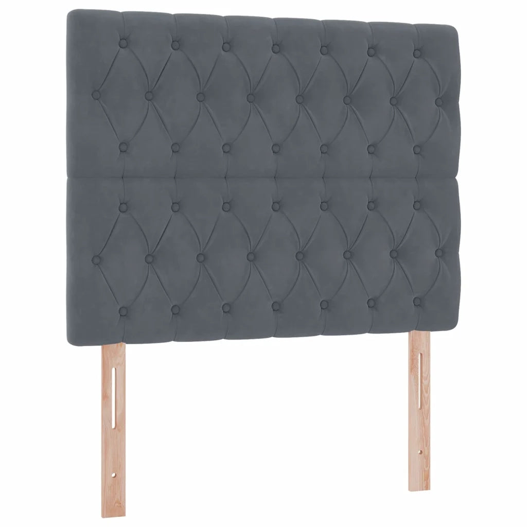 Letto con contenitore LED e materasso Grigio Scuro 120 x 190 cm