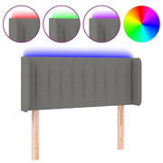 Testiera | Testata a LED Grigio Scuro 93x16x78/88 cm in Tessuto