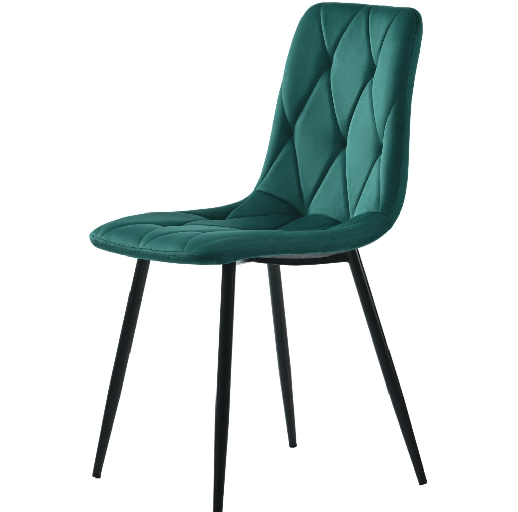 Set tavolo da pranzo 115;5x100 cm; design esagonale; MDF e acciaio; nero bianco e verde