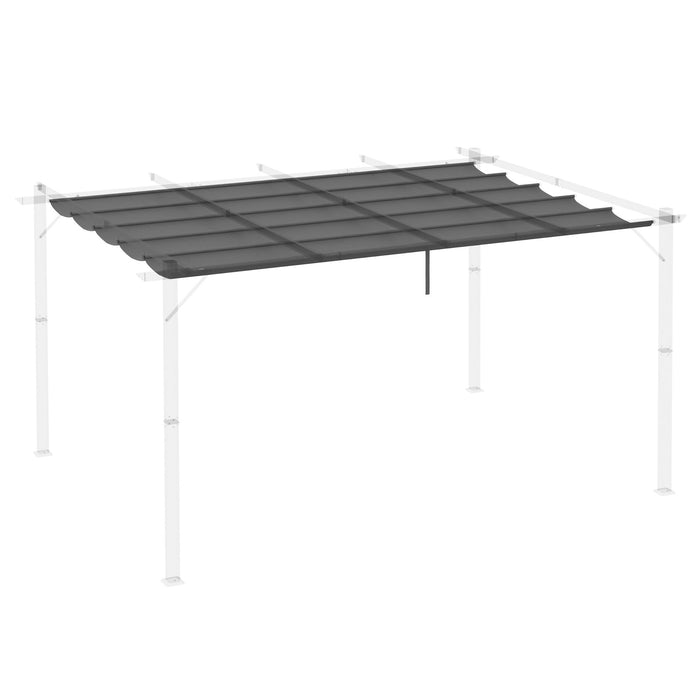 Telo di Ricambio per Pergola da Giardino 350x260 cm in Poliestere Grigio Scuro