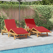 Lettino da sole 2 pcs Rosso 200 x 67 x 84 cm 3325180