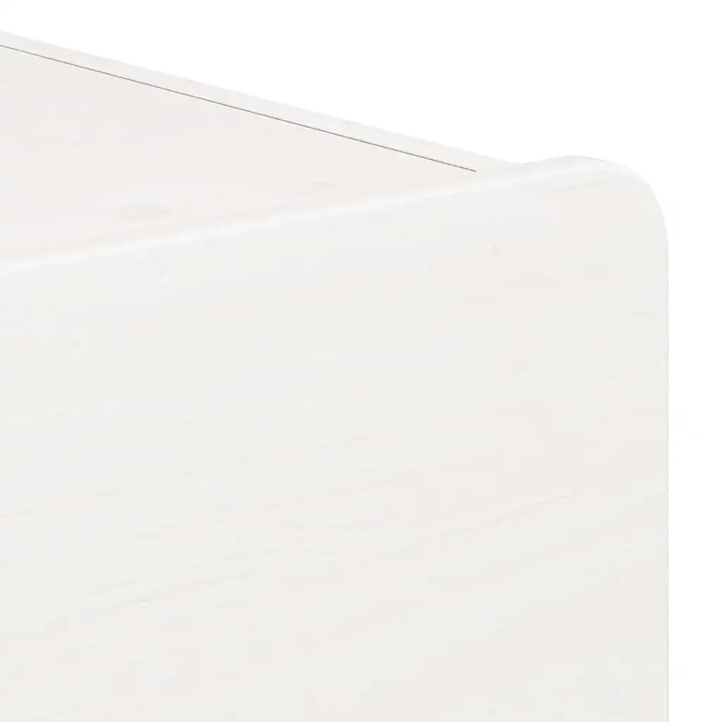 Comodino Bianco 39 x 34 x 33 cm Legno di pino massello 873507