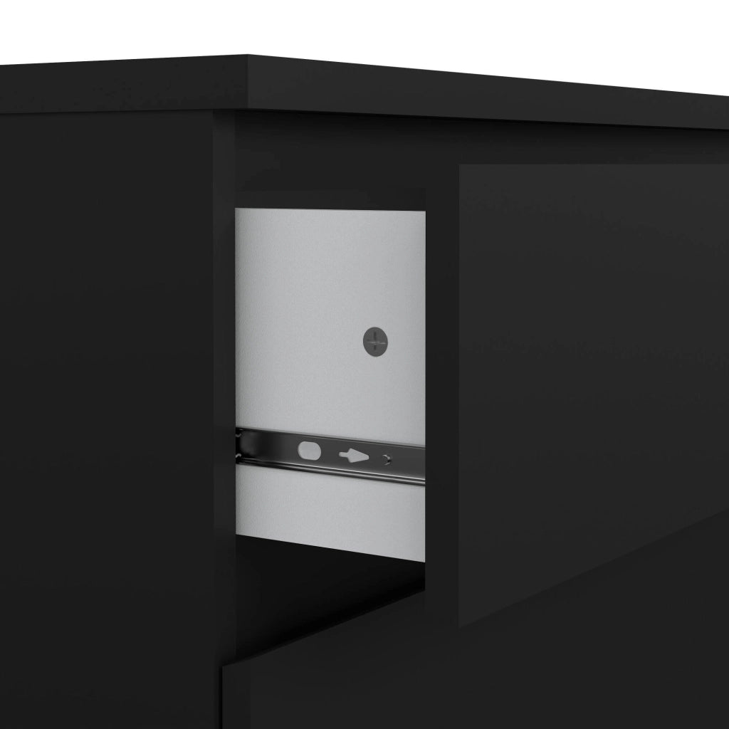 Cassettiera Kajiki, Settimino multiuso, Comò camera da letto, Mobile con cassetti, 77x50 h68 cm, Nero