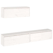 Mobile TV multimediale scaffale TV credenza mobile TV sala da pranzo soggiorno camera da letto 3 pezzi legno massello di pino bianco 02_0028670