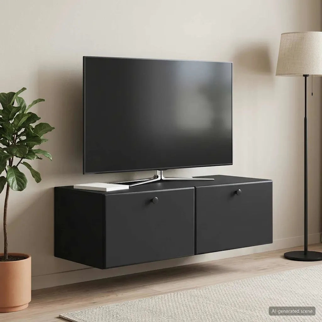 Mobile Porta TV da Muro 98 x 41 x 30 cm Nero 899206