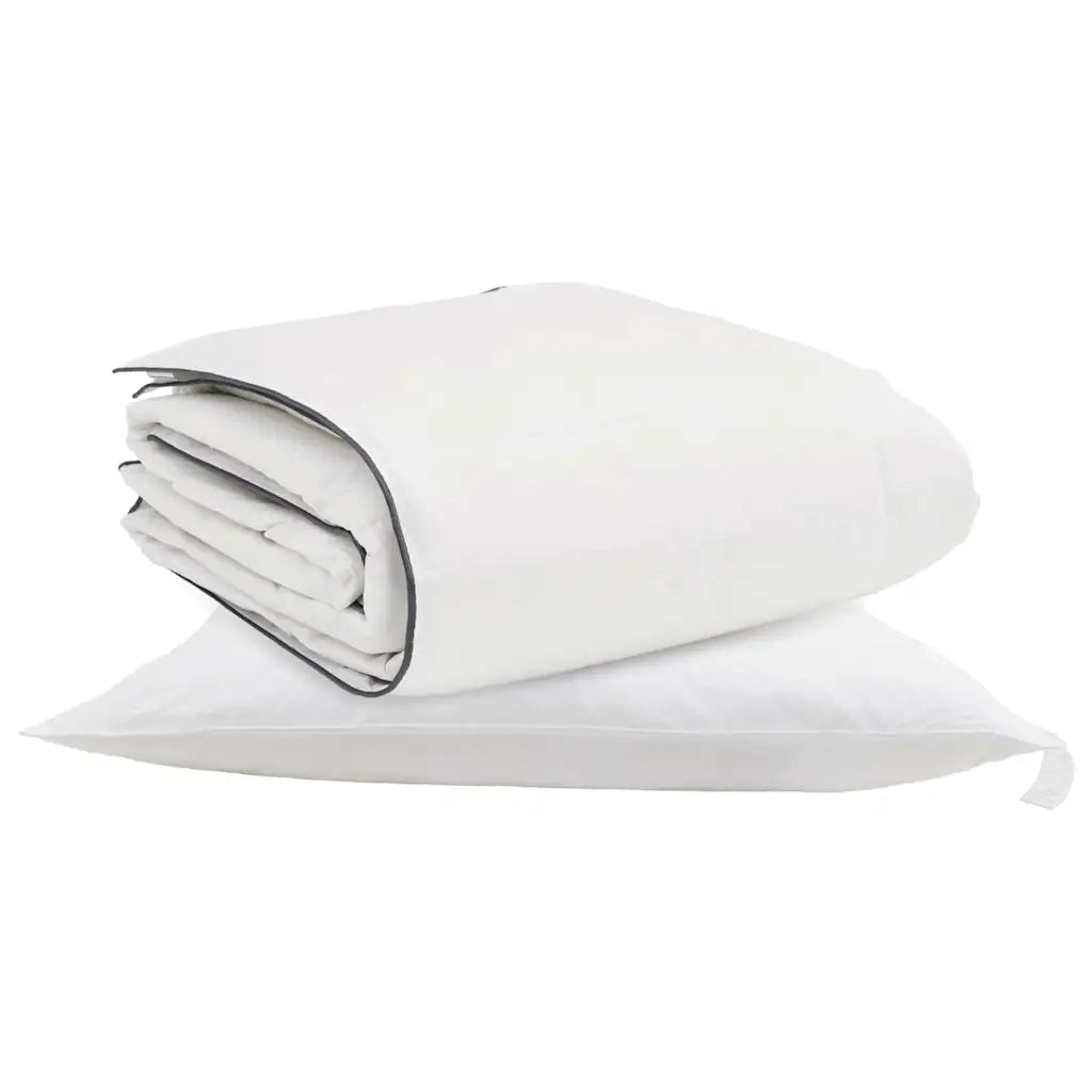 vidaXL Set di Piumoni con cuscino 2 pcs Bianco 135 x 200 cm Piume
