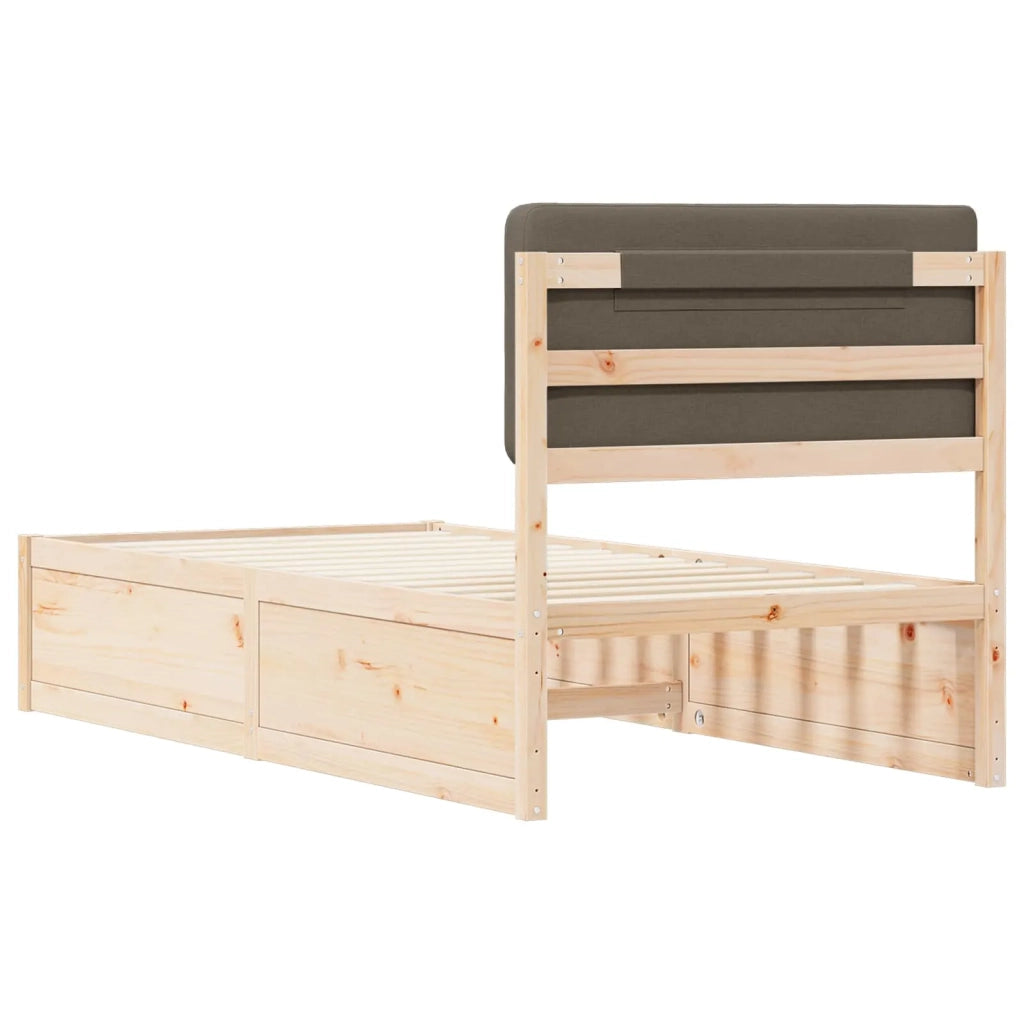 Letto con Testiera Rivestita Talpa 90 x 190 cm Pino massello 877667