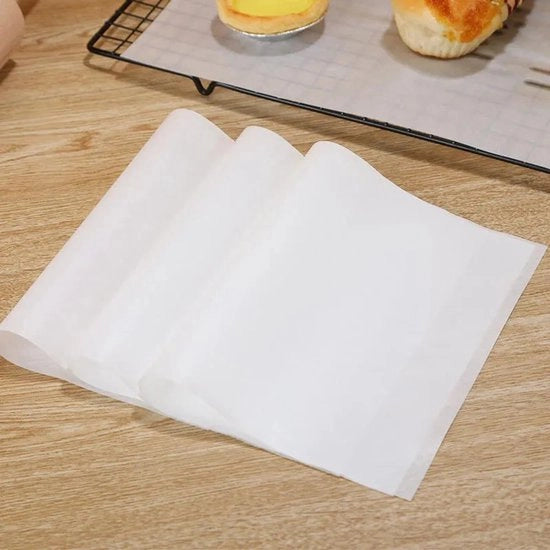 Papier da forno - 50 pezzi di carta da forno per arrosti, barbecue e biscotti - Imprimito e sicuro per l'alimentazione - 28x38 cm