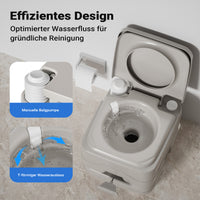 Wc portatile 10 l, wc da campeggio portatile con pompa manuale, bagno chimico per camper facile da pulire