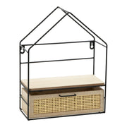 Set di 6 Mensole Portaoggetti Casetta Vienna Con Un Cassetto 32,5x25,5x11