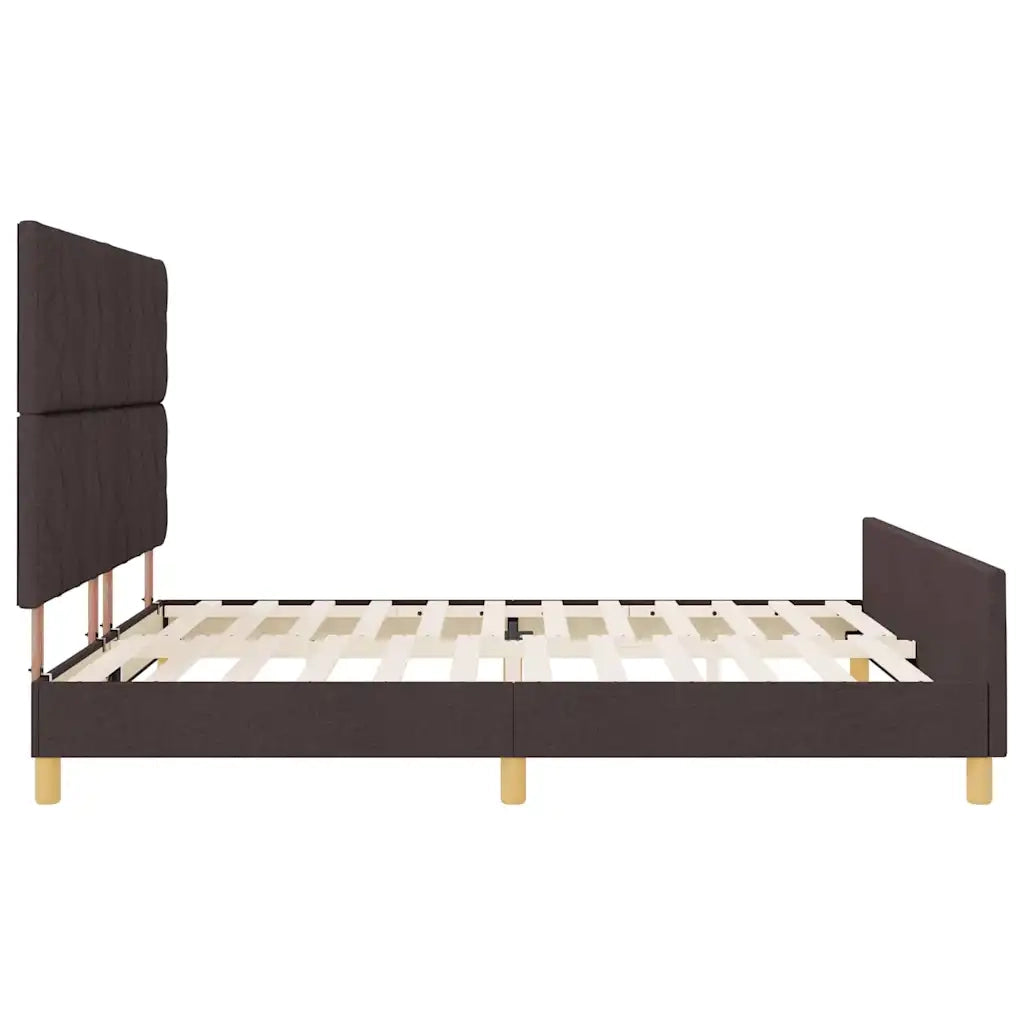 Struttura del letto Marrone scuro 180 x 200 cm Tessuto 3344826