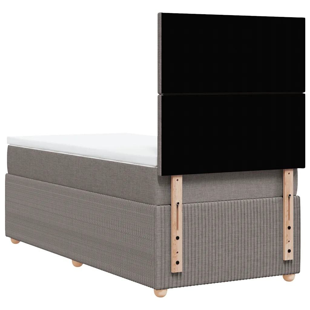 Giroletto a Molle con Materasso Tortora 90x200 cm inTessuto