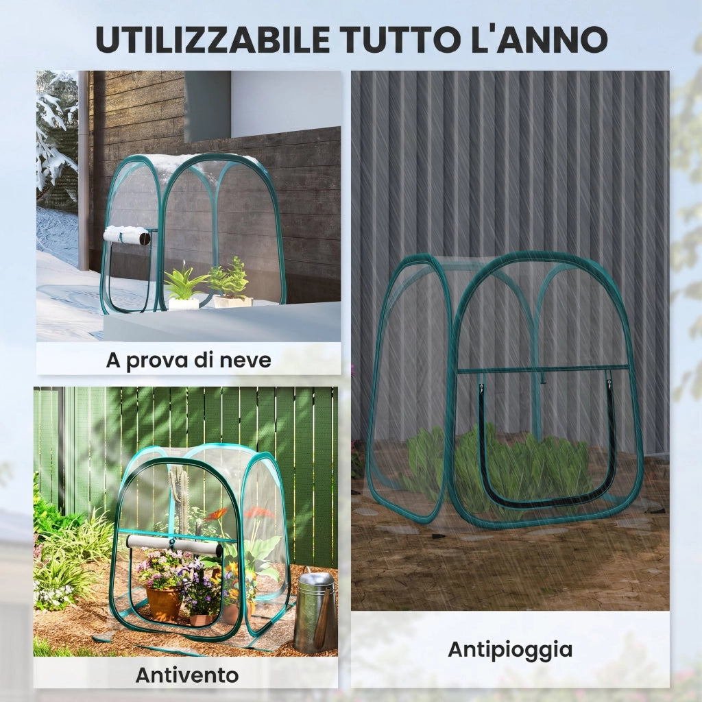 Mini Serra da Giardino ¨C zephmum ¨C Plastica Trasparente 70x70x80 cm