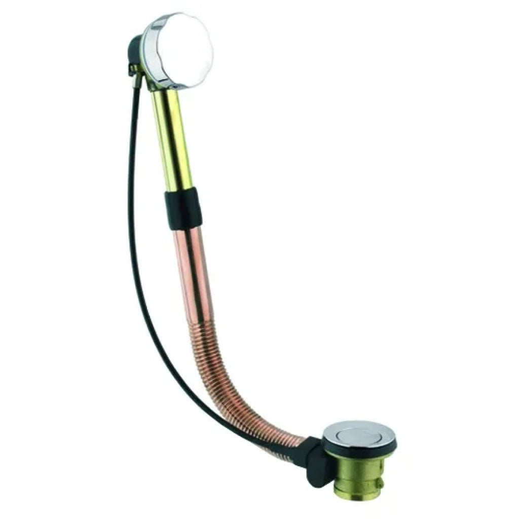 COLONNA VASCA A SEDERE CON SCARICO AUTOMATICO IN OTTONE CROMATO    Idroweb