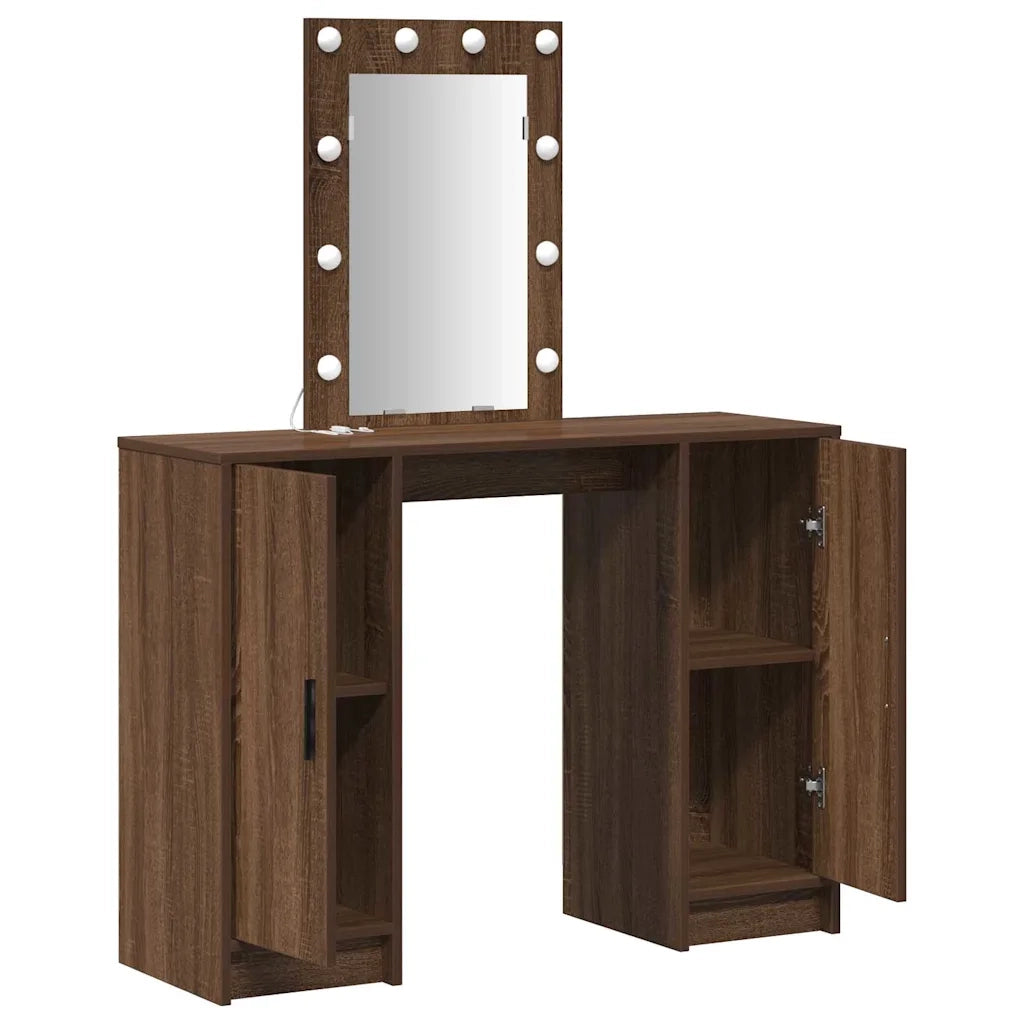 Tavolo da Trucco Marrone 102 x 33 x 135 cm Legno ingegnerizzato 865187