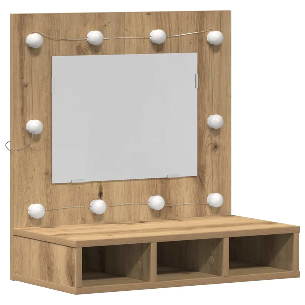 Mobiletto per specchio Rovere artigianale 60 x 31,5 x 62 cm 873881