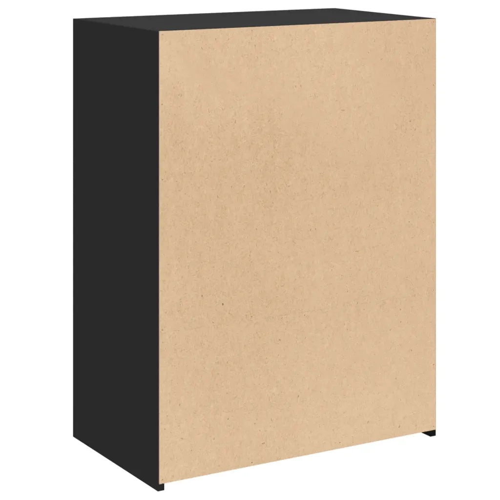 Credenza | Madia | Buffet da pranzo | Armadio da pranzo Nera 70x41x93 cm in Legno Multistrato