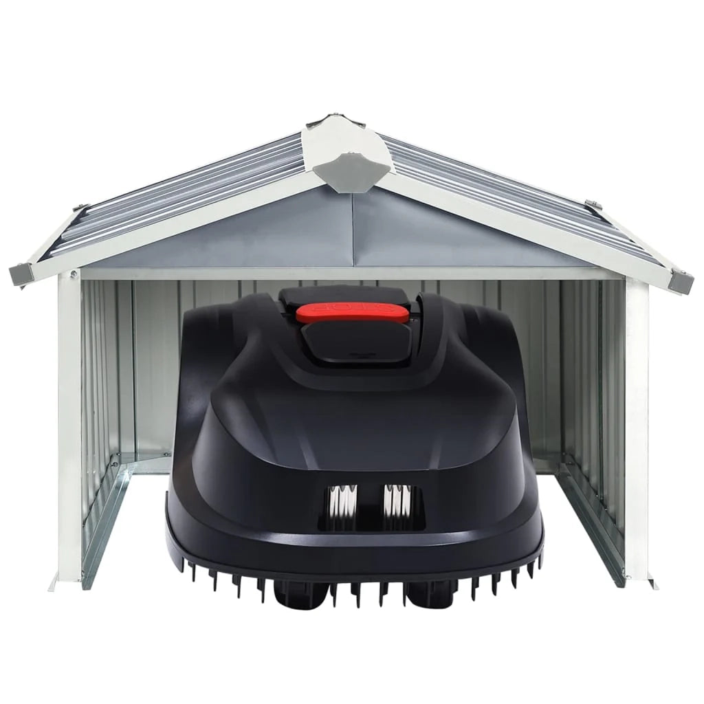 Rifugio per robot da giardino 92 x 97 x 63 cm acciaio zincato grigio 02_0022392