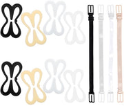 Bh Clips Antislip - 8 Stuks - Banderine a Schiena - Schouderbanden - Supporti Nascondibili - Diversi Colori