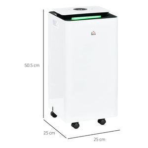 Deumidificatore d'Aria 12 Litri 210W 5 Modalità e 2 Velocità Bianco e Nero