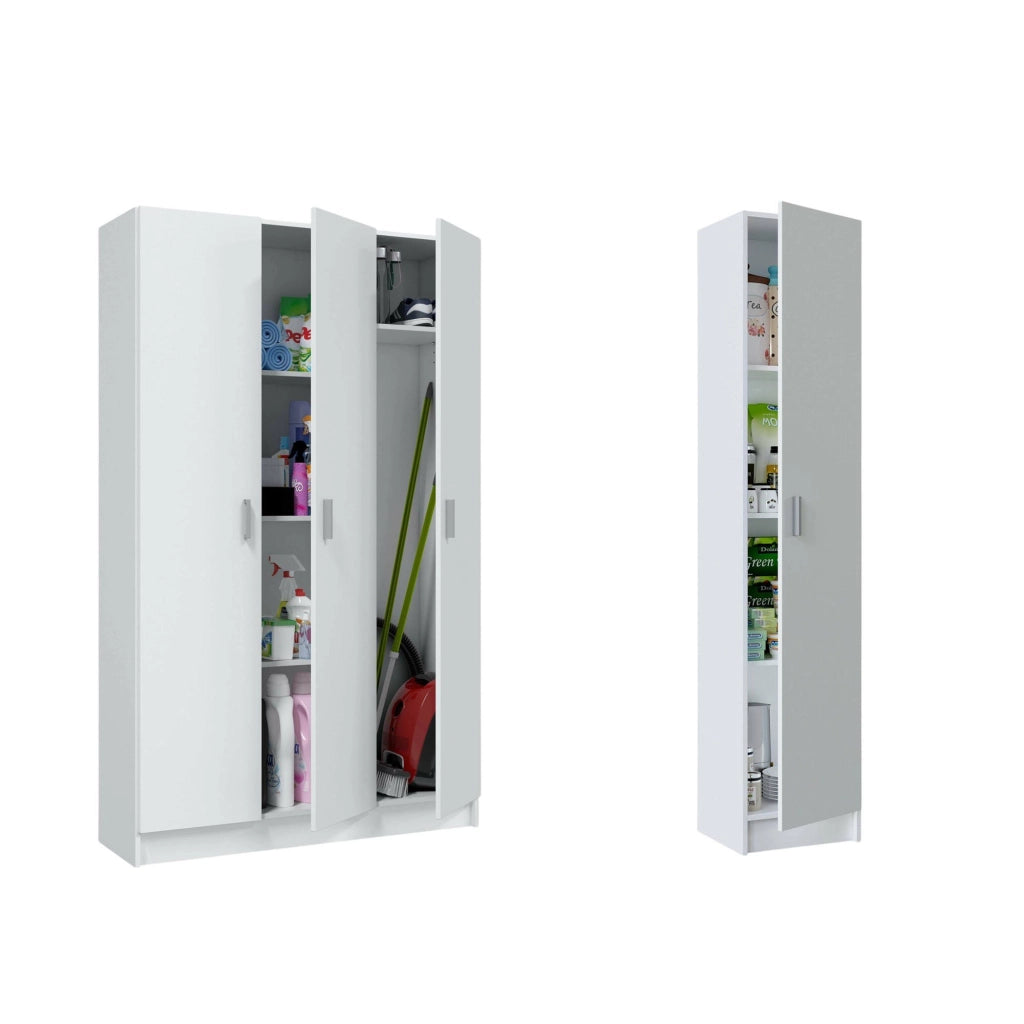 Sinnai, Armadio Multiuso Grande Modulabile, 146x180h cm Bianco