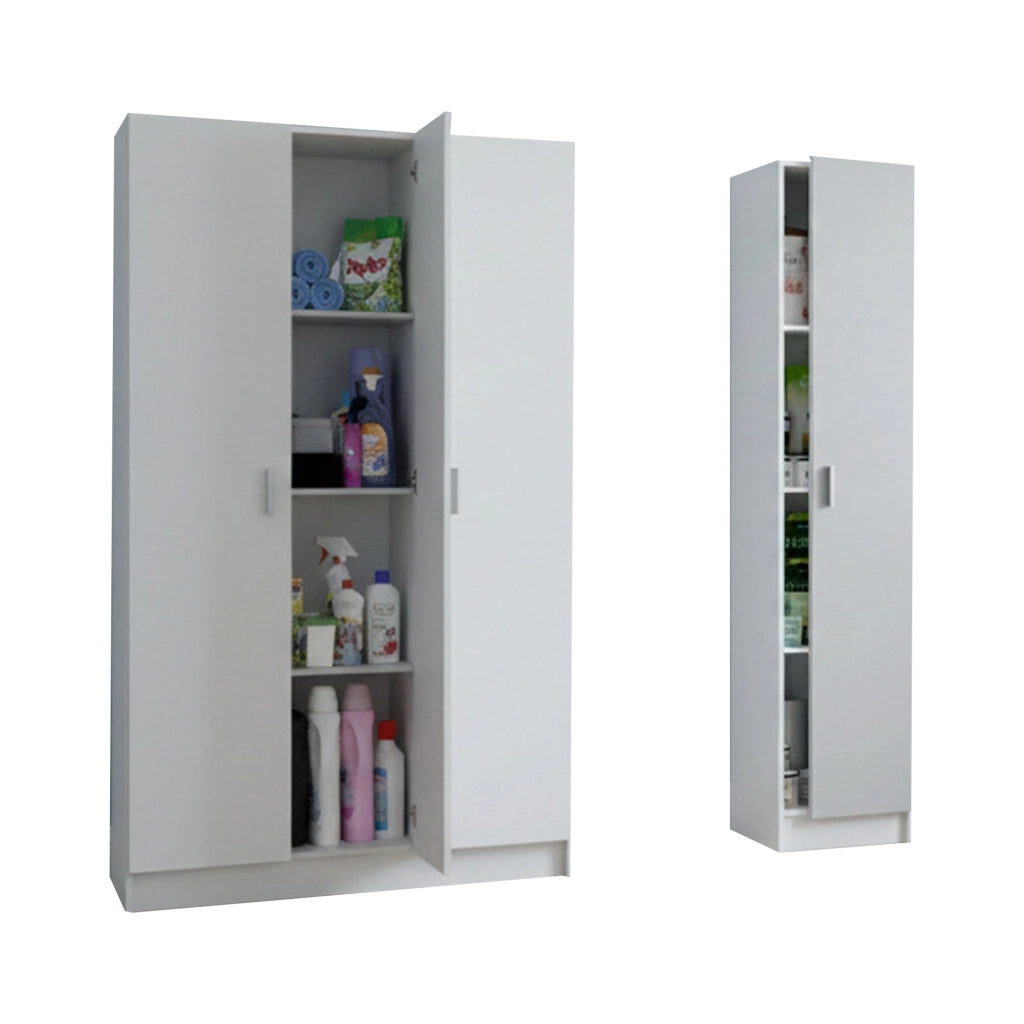 Sinnai, Armadio Multiuso Grande Modulabile, 146x180h cm Bianco